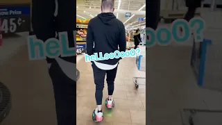 Walmart employee gets mad over this 😂 #walmart #hoverboard