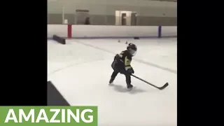 This 8-year-old prodigy shows off his unbelievable hockey skills!