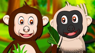 Monkey Sounds Song! | 5 Little Monkeys Nursery Rhyme for Kids | Kids Learning Videos