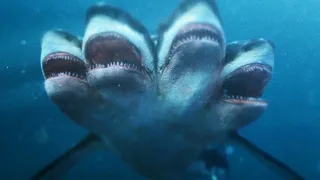 Shark but with five heads, people want to capture it for exhibition