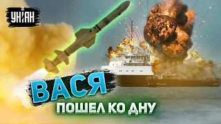 Буксир Василий Бех - уничтожение попало на видео