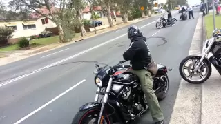 Harley Davidson burnouts after cousins wedding