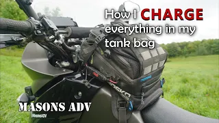 How I charge everything in my tank bag | Masons ADV | KLR 650