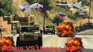 Russia VS Ukraine War | Ukrainian Fighter Jets Destroyed Russian Military Convoy | Gta 5 |