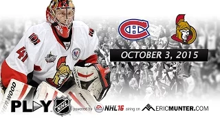 Canadiens vs Senators (NHL 16 Simulation)