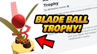 Winning the BLADE BALL Limited Trophy (RB Battles Event)