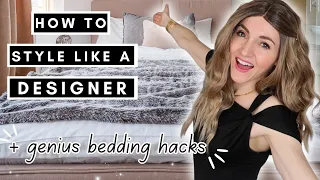 HOW TO STYLE A BED LIKE A DESIGNER! 🛏️ Budget Friendly + Easy to Recreate! (Genius Home Hacks)