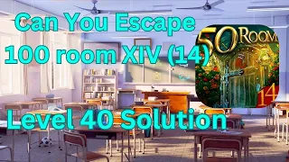 Can you escape the 100 room 14 Level 40 Solution