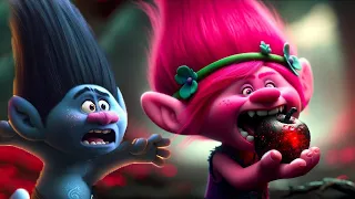 Branch was surprised by Poppy's odd apple / Trolls 3 and Inside Out 2 fantasy story (2024)