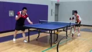 Roger Liu played a short game with coach Wang Eugene Zhen
