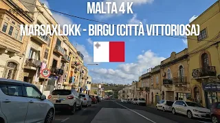 Driving on Malta from Marsaxlokk to Birgu (Città Vittoriosa)