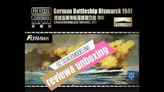 1/700 German Bismarck FlyHawk Deluxe Edition Unboxing Review 80th Anniversary of the sinking.