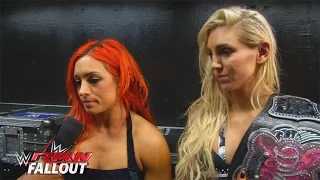 Charlotte and Becky Lynch react to Paige's actions on Raw: Raw Fallout, October 26, 2015