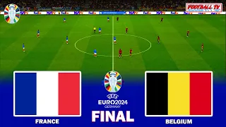 FRANCE vs BELGIUM - UEFA EURO 2024 FINAL | Full Match & All Goals | eFootball PES Gameplay PC