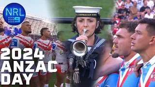 The 2024 ANZAC Day Ceremony | NRL on Nine