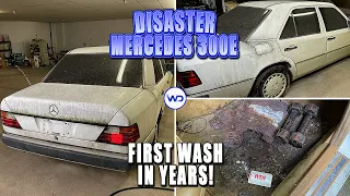 Disaster Barnyard Find | Extremely Dirty Mercedes | First Wash In Years | Car Detailing Restoration