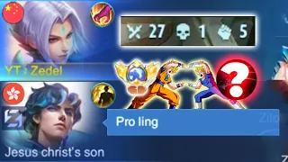 LING PERFECT GAME. ✅ and BEST BUILD AFTER NERF  (no cut explaned by top global Ling)