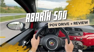 POV DRIVE + REVIEW - Abarth 500 1.4 T-Jet - THE CAR FLIES AFTER AN ECU TUNE!!!!