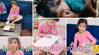 My 5 year old daughter 's after school routine #vlog #dailyvlog #kidslearning