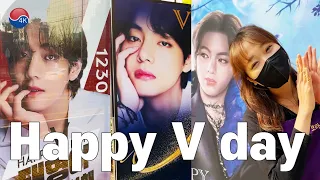 BTS Happy V Day 2021, Tae Hyung Cafe Birthday Event Decoration Around the HYBE.