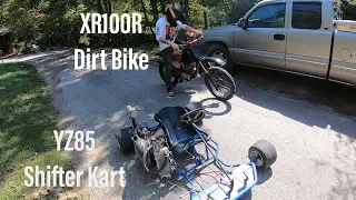 XR100R Dirt Bike VS YZ85 Shifter Kart