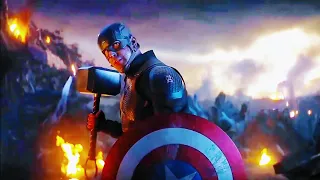 Captain America 🔥 vs Thanos 💥 Captain America Lifts Mjolnir 😎| Marvel Studios #marvel #trending