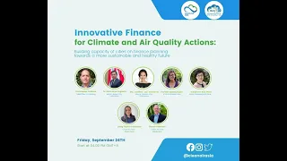 [Webinar] Innovative Finance for Climate and Air Quality Actions