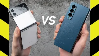 Galaxy Z Flip 4 vs. Fold 4 Drop Test!