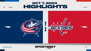 NHL Pre-Season Highlights | Blue Jackets vs. Capitals - October 7, 2023