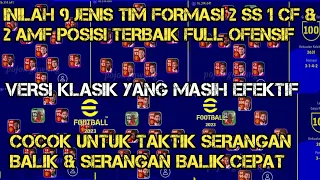 INILAH 9 JENIS FORMASI TERBAIK VERSI KLASIK COCOK UNTUK TAKTIK LBC/QUICK COUNTER DI EFOOTBALL 2023