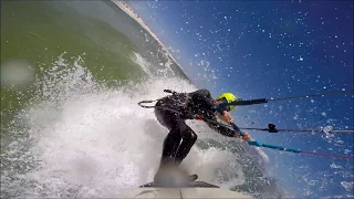 Dog Blessed wave kitesurfing Dolphin beach and Melkboss Cape Town South Afriak 2017. 3 camera setup