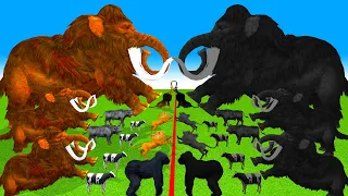 Prehistoric Mammals vs Shadow Itself Mammals Size Comparison Mammoth Mastodon Vs Woolly Mammoth