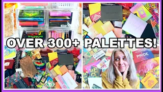 MAKEUP COLLECTION DECLUTTER || EYESHADOW PALETTES PT 1 || OH THIS WAS SO HARD!! ||