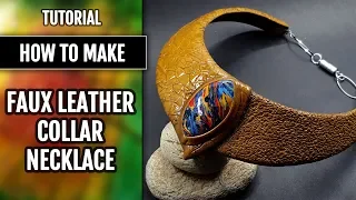 Tutorial: How to make Faux leather Necklaces with Unique Design. Flexible and durable!