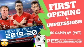 PES Club Manager 2019-20: First Opening & Impressions (no gameplay)