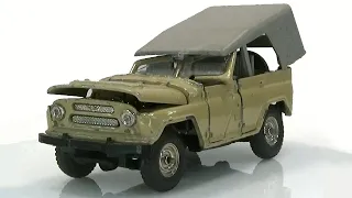 UAZ 469 renovation and conversion into a Polish Militia from the 1970s. Model by Tantal.