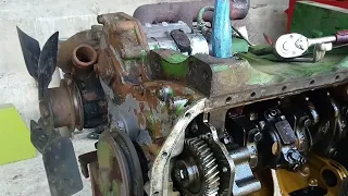 Motor combina John Deere 330. Pompa ulei defecta.