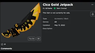 [ИВЕНТ] Как Получить БЕСПЛАТНУЮ Вещь Cica Gold Jetpack В Роблокс