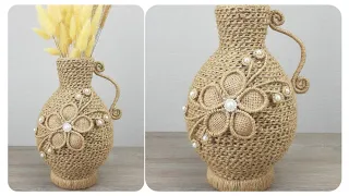 DIY Original Jute Jug Vase Twine