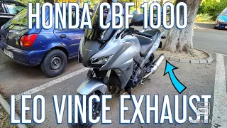 COLD START CBF 1000 LEOVINCE CARBON EXHAUST WITH AND WITHOUT SILENCER