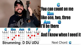 COUNT ON ME - Bruno Mars (Ukulele Play Along with Chords and Lyrics)