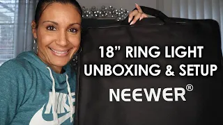 Neewer 18" Ring Light Unboxing, Setup and Demo