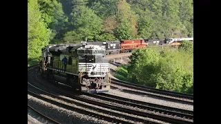 NS 11A with a LOUD Consist of EMD Road Power (PRR Heritage) at Horseshoe Curve