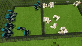 10 Warden vs 10 monster Iron Golem | Minecraft