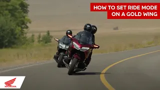 How to set ride mode on a Gold Wing