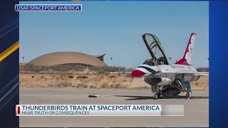 Air Force demonstration team ‘Thunderbirds’ visit Spaceport America in New Mexico