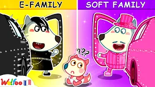 Wolfoo, Aimez-vous E-Family vs Soft Family  🤩 Dessin Animé Pour Bébé 🎉 @WolfooFR