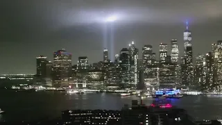 Tribute In Light beams through the sky ahead of September 11