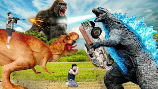 Elephants Best Action Movies Dinosaur (2023) | T-Rex Vs King Kong | Jurassic Park 24 | Wow Dino