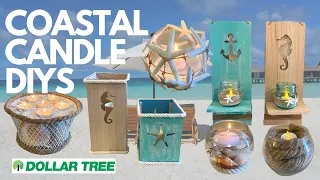 🕯 8 COASTAL Candle DIYS Dollar Tree Summer 2022 Beach (Shore Living) Hacks